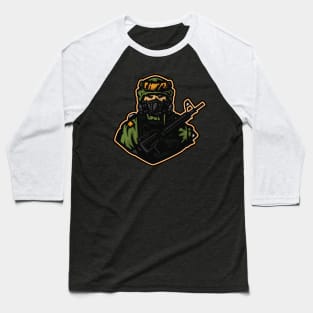 Spec Ops Soldier Mascot Baseball T-Shirt